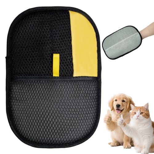 MaxlaceWig Tierhaarentfernungshandschuh, leistungsstarker elektrostatischer Tierhaarentferner für Katzen- und Hundehaare, waschbar und wiederverwendbar, für Kleidung, Bettlaken, Sofas am Klettergerüst von MaxlaceWig