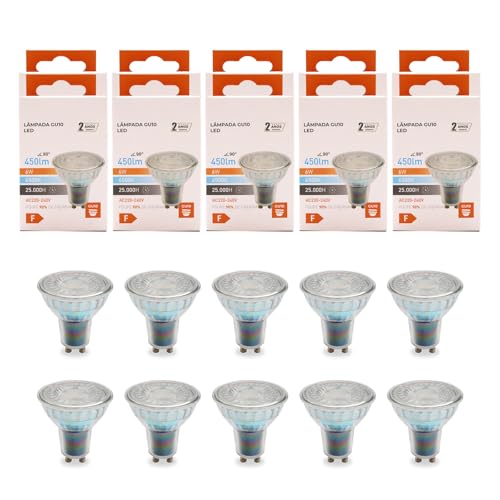 Maxled, Light is Led! 10er GU10 LED Lampe 6W Kelvin Kaltweiß Glühbirnen 6500K Ersetzt 60W Halogen Leuchtmittel Abstrahlwinkel 38° Abstrahlwinkel Nicht Dimmbar Spotlight Led Birnen AC 230V 450lm Maxled, Light is Led! 10er GU10 LED Lampe 6W Kelvin Kaltweiß Glühbirnen 6500K Ersetzt 60W Halogen Leuchtmittel Abstrahlwinkel 38° Abstrahlwinkel Nicht Dimmbar Spotlight Led Birnen AC 230V 450lm von Maxled, Light is Led!