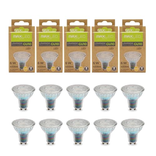 Maxled, Light is Led! 10er GU10 LED Warmweiss Lampe 6W Warmweiß Glühbirnen 3000K Ersetzt 60W Halogen Leuchtmittel Abstrahlwinkel 38° Abstrahlwinkel Nicht Dimmbar Spotlight Led Birnen AC 230V 450lm Maxled, Light is Led! 10er GU10 LED Warmweiss Lampe 6W Warmweiß Glühbirnen 3000K Ersetzt 60W Halogen Leuchtmittel Abstrahlwinkel 38° Abstrahlwinkel Nicht Dimmbar Spotlight Led Birnen AC 230V 450lm von Maxled, Light is Led!
