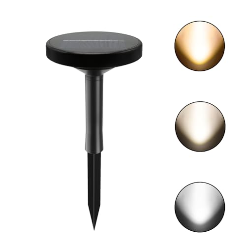 Maxled, Light is Led! 3CCT Solarlampen für Außen Garten 30lm Dusk to Dawn Licht Sensorik Solarleuchte IP65 Wasserdicht LED Solarleuchten für Terrasse, Rasen, Garten, Hof, Wege von Maxled, Light is Led!