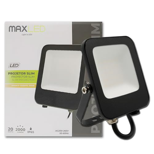 Maxled, Light is Led! LED Strahler Außen 20W, Flutlicht 3000K Warmweiß 2000LM Scheinwerfer Außenwandleuchten IP65 Wasserdichte Flutlichtstrahler für Hinterhof, Garten, Garage, Sportplatz, Hof Fluter von Maxled, Light is Led!
