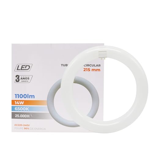 Maxled, Light is Led! LED TUBE T9 Ø21.5CM, Ringförmige LED Röhre 14W Kaltweiß 6500K 1100LM G10Q Sockel Fassung Hell Leuchtröhre PC Deckenleucht Alternative für Klassische T9-Leuchtstofflampen von Maxled, Light is Led!