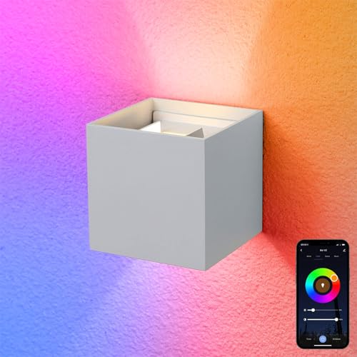 Maxled, Light is Led! Smart WiFi LED Wandlampe Innen/Außen 10W RGB-Farbwechsel Aluminium Steuerbar per App/Sprachsteuerung Einstellbarer Abstrahlwinkel Wandleuchte Perfekt IP65 für Wohnzimmer Garten Maxled, Light is Led! Smart WiFi LED Wandlampe Innen/Außen 10W RGB-Farbwechsel Aluminium Steuerbar per App/Sprachsteuerung Einstellbarer Abstrahlwinkel Wandleuchte Perfekt IP65 für Wohnzimmer Garten von Maxled, Light is Led!
