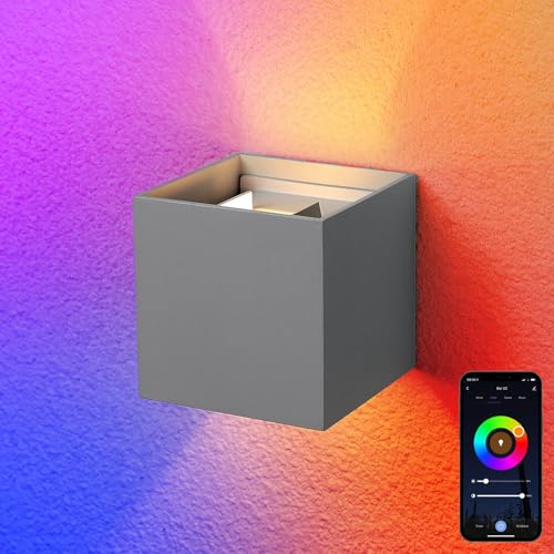 Maxled, Light is Led! Smart WiFi LED Wandlampe Innen/Außen 10W RGB-Farbwechsel Aluminium Steuerbar per App/Sprachsteuerung Einstellbarer Abstrahlwinkel Wandleuchte Perfekt IP65 für Wohnzimmer Garten Maxled, Light is Led! Smart WiFi LED Wandlampe Innen/Außen 10W RGB-Farbwechsel Aluminium Steuerbar per App/Sprachsteuerung Einstellbarer Abstrahlwinkel Wandleuchte Perfekt IP65 für Wohnzimmer Garten von Maxled, Light is Led!