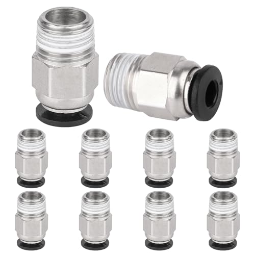 PC4-M10 Stecker,PC4-M10 Pneumatik Steckverbinder,PTFE Tube Quick Push Fitting for Extruder 3D Printers(10 Stück) von Maxmoc