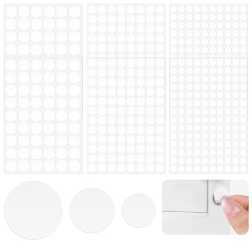 Abdeckkappen für Bohrlöcher,490 Stück Selbstklebend Schraubenabdeckung,wasserdichte Schrauben Abdeckkappen Weiß für Wandschränke Schreibtische Möbel(12mm,15mm,21mm) von Maxmoc