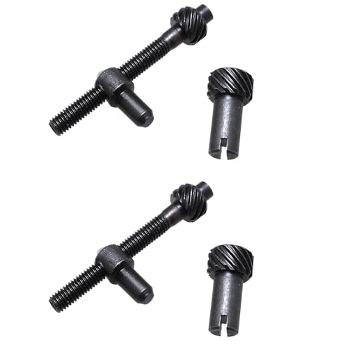 Maxmoral 2 Sets schwarze automatische Einstellschrauben-Sets Kettensägenversteller Rasenmäher Kettenspanner Metall Ersatz 2500 25CC von Maxmoral