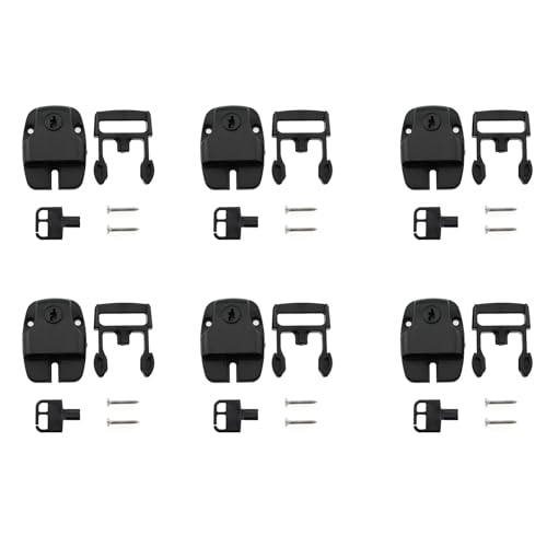 Maxmoral 6 x schwarze 36 mm große Whirlpool-Abdeckungsschloss mit Schlüsselclip in der Mitte, Ersatz-Verriegelungsset mit 6 Schlüsseln und 12 Schrauben Maxmoral 6 x schwarze 36 mm große Whirlpool-Abdeckungsschloss mit Schlüsselclip in der Mitte, Ersatz-Verriegelungsset mit 6 Schlüsseln und 12 Schrauben von Maxmoral