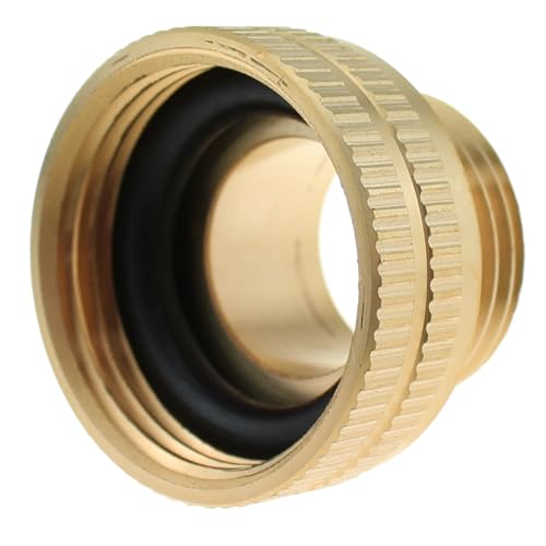 Maxmoral Heavy Duty Messing Gartenschlauchverbinder Adapter 1 Zoll Innengewinde auf 3/4 Zoll Außengewinde Adapter mit Dichtung zum Anschluss von Kupfer/Kunststoff/geschweißtem Stahlrohr von Maxmoral