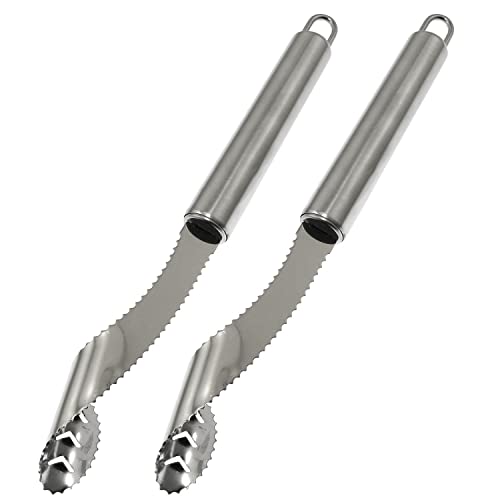 Maxmoral Jalapeno Pfefferentkerner aus Edelstahl, gezackte Scheiben mit Gummigriff, Samenentferner oder Gemüseoberflächen für Küche, Grill, 2 Stück von Maxmoral