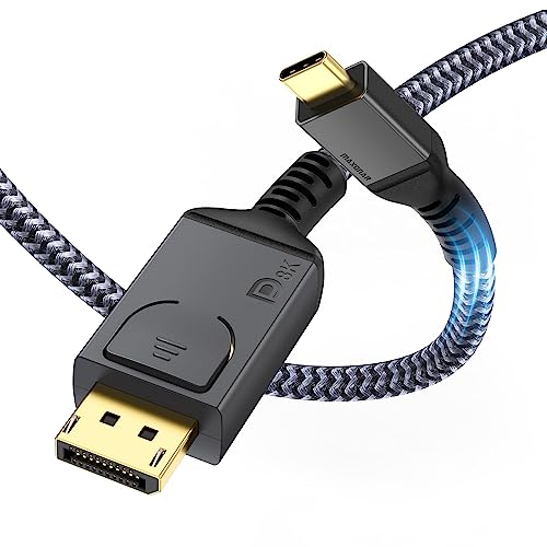 Maxonar UCB C DisplayPort Kabel 1.4 2M/6.6Ft 8K@60Hz 4K@144Hz/120Hz 2K@240Hz 5K@60Hz Thunderbolt 3/4 auf DP Kabel 32,4Gbps HBR3 Typ C DP 1.4 für Macbook Pro/Air M2 iPad Pro Dell XPS VESA-Zertifiziert Maxonar UCB C DisplayPort Kabel 1.4 2M/6.6Ft 8K@60Hz 4K@144Hz/120Hz 2K@240Hz 5K@60Hz Thunderbolt 3/4 auf DP Kabel 32,4Gbps HBR3 Typ C DP 1.4 für Macbook Pro/Air M2 iPad Pro Dell XPS VESA-Zertifiziert von Maxonar