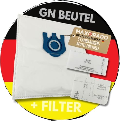 Maxorado 20 x Staubsaugerbeutel + Filter kompatibel mit Miele Green Magic S 826, S 274i Complete C2 Black Pearl PowerLine SFAF3 Set Staubbeutel Filtertüten Ersatzteile für Original Zubehör von Maxorado