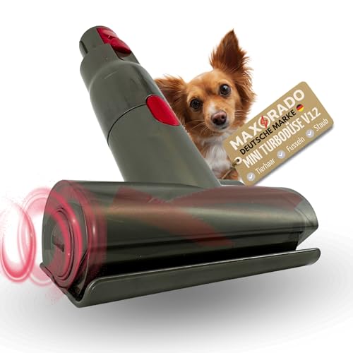 Maxorado Ersatzteil für Dyson Mini Turbodüse V12 Detect Slim Absolute Origin Elektrobürste Turbinendüse Staub Tierhaar Polsterdüse Matratzendüse Milben für Auto Sitze Bett Sofa von Maxorado