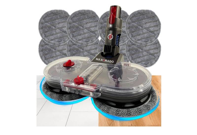 Maxorado Hartbodendüse Wischdüse für Dyson Wischaufsatz + 10 Pads V7 V8 V10 V11 V15 Sauger, Zubehör für V 7 8 10 11 15 Akku Accu, (Fuß Wischen und Saugen, 11-tlg., Wischmopp Bodendüse), Ersatzteil für Original Zubehör Staubsauger von Maxorado