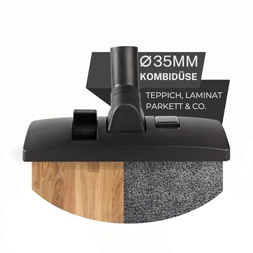 Maxorado Kombidüse 35mm kompatibel für Staubsauger Fuß Bodenteil Staubsaugerdüse kompatibel mit Bosch Professional 18V System Akku Staubsauger Gas 18V-10 L Handstaubsauger Ersatzteil von Maxorado