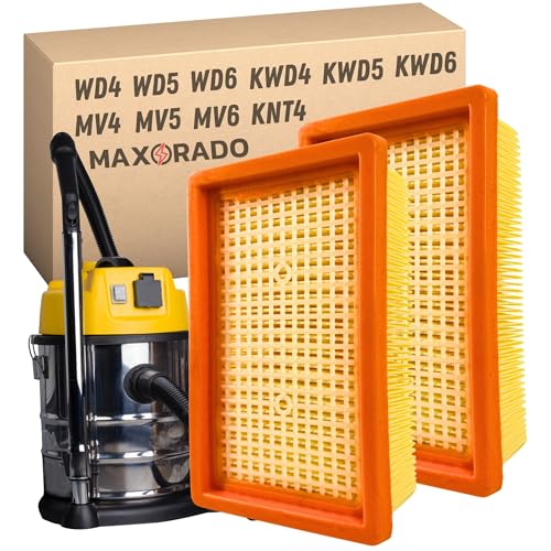 Maxorado Staubsauger Filter für Kärcher WD4 WD5 WD6 MV4 MV5 MV6 Staubsauger Zubehör Filter 2.863-005.0 4410 Flachfaltenfilter KFI 4410 KWD4 KWD5 KWD6 KNT4 Faltenfilter (4) von Maxorado
