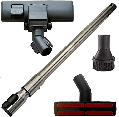Maxorado Staubsauger-düse mit Rollen + Rohr + Fussel-Düse + Saupinsel Ersatzteile Set kompatibel mit Miele S 2131 Ecoline S2131 S 2121 S2121 S 771 S 712 S712 S771 Tango Plus S381 S 381 Meteor von Maxorado