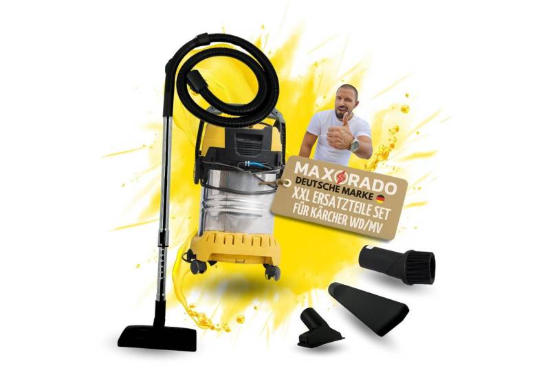 Maxorado Staubsaugerdüsen-Set XXL Ersatzteile Set für Kärcher MV WD 90121090 Nass- und Trockensauger, Zubehör für 90121090 WD3200 WD3800 A2004 A2024 A2054 A2064 MV2 WD2 WD2064, (7-tlg), Ersatzteil Staubsauger Schlauch Düse Rohr Zubehör von Maxorado