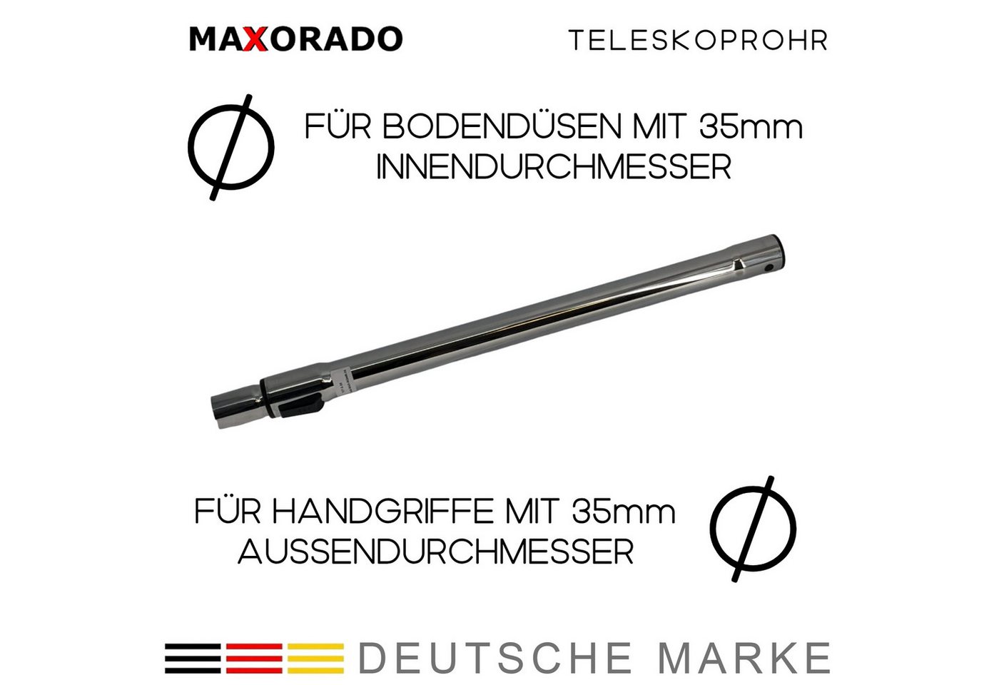 Maxorado Staubsaugerrohr Staubsauger Rohr für Bosch BGL35MON11 BGL35MON2 GL35 MoveOn Zubehör, Zubehör für Staubsauger, Industriestaubsauger, Bodensauger, für Kärcher Parkside Industriestaubsauger Ersatzteile DN35 35mm von Maxorado