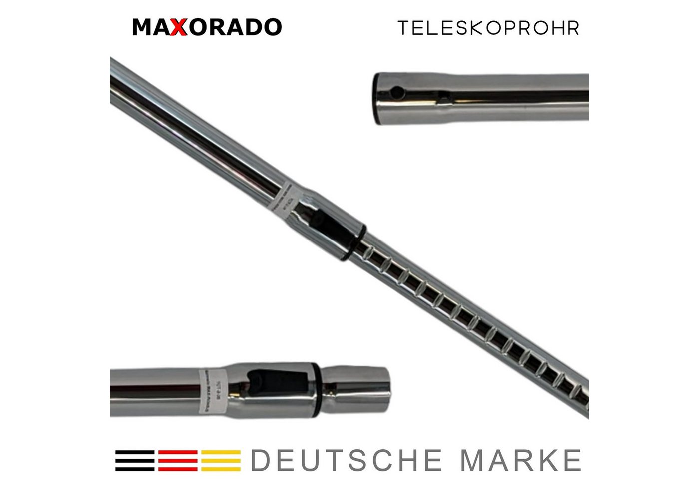 Maxorado Teleskoprohr Staubsauger Rohr VSQ8530 Q 8.0 extremePower Plus Allergy VSQ 8SEN72C, Zubehör für Nass- und Trockensauger, Industriestaubsauger, Staubsauger, für Bosch Siemens Kärcher Parkside NW35 35mm von Maxorado