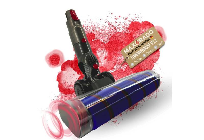 Maxorado Turbodüse Bodendüse für Dyson V12 Detect Slim Turbodüse Turbobürste Turbinendüse, Zubehör für Dyson V12 Akku Staubsauger, (1-tlg), Zubehör 971360-02 971519-01 V 12 Staubsauger von Maxorado