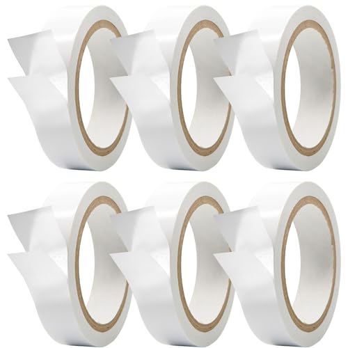 Doppelseitiges Klebeband Extra Stark - Transparentes Doppelseitiges Klebeband Dünn für Heimwerken, Basteln, Scrapbooking und mehr - Double Sided Tape 24 mm x 20 m (6 Rollen = 120 m) von Maxter