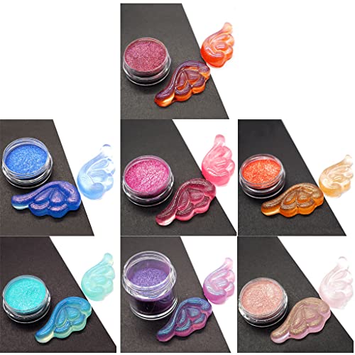 Maxtonser 7 Farben Craft Glitter für Epoxidharz zum Selbermachen Seifenherstellung Badebombe Kerze Perle Glimmer Pigmentpulver glitzernd,Colors Craft Glitter für Epoxidharz von Maxtonser