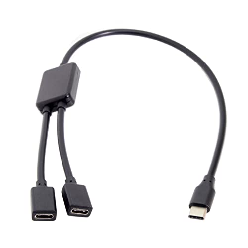 Maxtonser USB C Male to Dual USB C Female Splitter Hub Convter Adapter Cable Connector for USB C PD Charger Powerbanks Laptop PC,Data Cable Maxtonser USB C Male to Dual USB C Female Splitter Hub Convter Adapter Cable Connector for USB C PD Charger Powerbanks Laptop PC,Data Cable von Maxtonser
