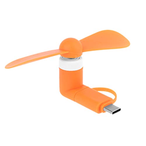 Maxtonser Universal Cellphone Type C Micro USB OTG Mini Fan Cooler Mute Fan for Mobile Phone Tablet Type C Powerbank Charger,Cooling Fan von Maxtonser