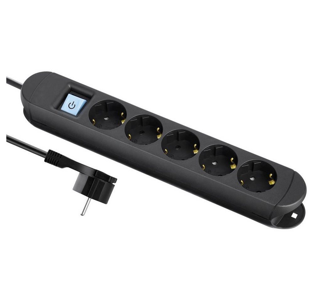 Maxtrack NV57 5-fach Steckdosenleiste NV 57-2 L Steckdosenleiste, mit Schalter von Maxtrack