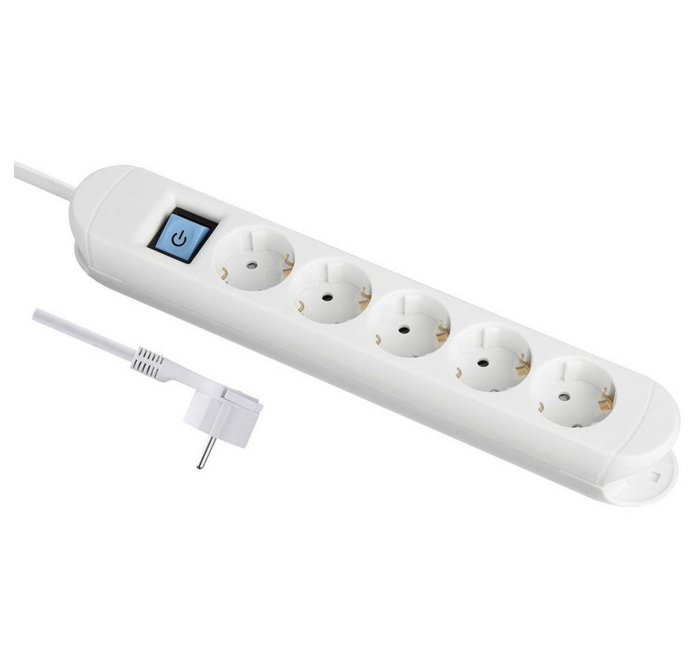 Maxtrack NV57 5-fach Steckdosenleiste NV 57-3 WL Steckdosenleiste (Kabellänge 3.00 m), mit Schalter von Maxtrack