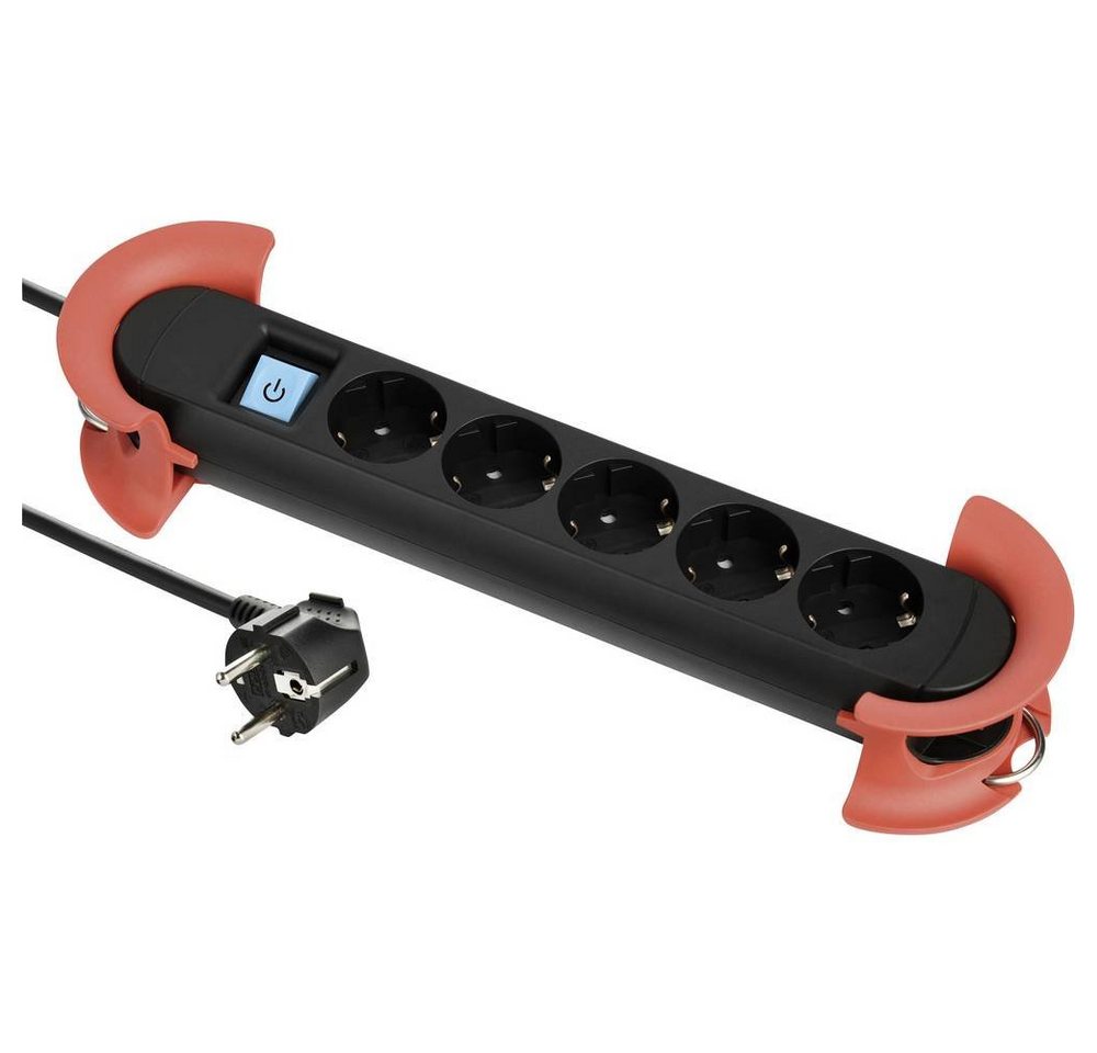 Maxtrack NV60-5 L 5-fach Steckdosenleiste NV 60-5 L Steckdosenleiste (Kabellänge 5.00 m), mit Schalter von Maxtrack