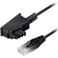 Maxtrack Telefon (analog) Anschlusskabel [1x TAE-F-Stecker - 1x LAN (10/100MBit/s)] 6.0m Schwarz von Maxtrack
