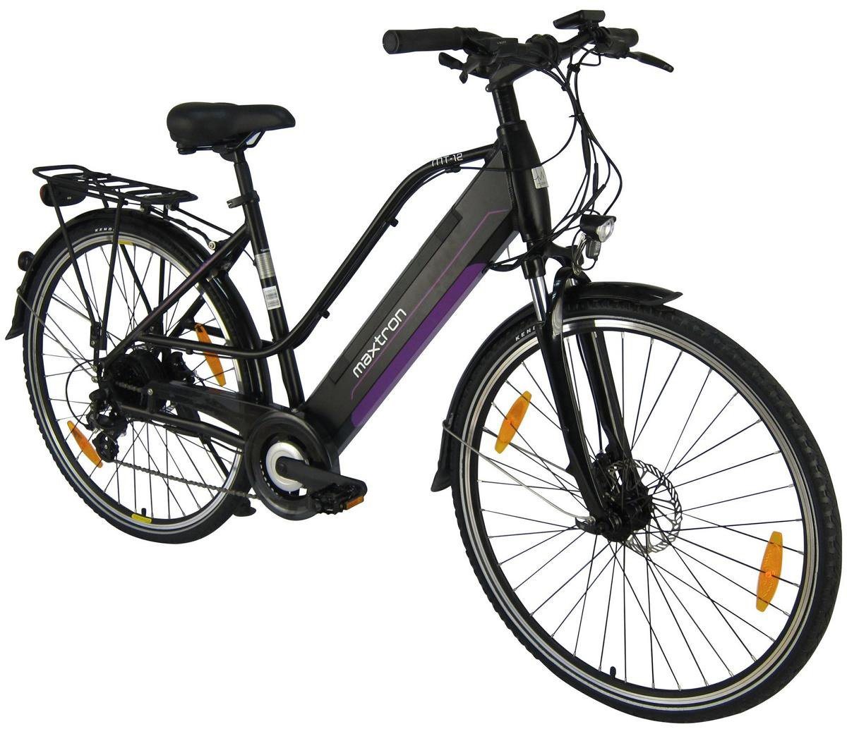 Maxtron E-Bike MT 12, 8 Gang Shimano Altus Schaltwerk, Kettenschaltung, Heckmotor, 360 Wh Akku, Pedelec, Elektrofahrrad für Damen u. Herren, Trekkingrad von Maxtron