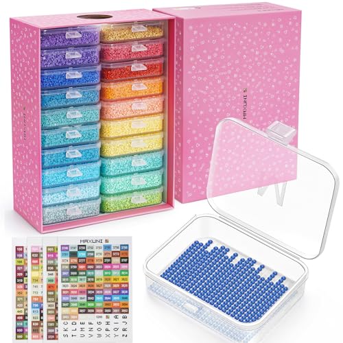 Diamant-Sortiertablett – 20 Stück Diamant-Kunst-Aufbewahrungsschale mit Deckel, 2-in-1 stapelbares Diamant-Malzubehör für 5D-Kunstperlen Aufbewahrung und Aufstellung Diamant-Sortiertablett – 20 Stück Diamant-Kunst-Aufbewahrungsschale mit Deckel, 2-in-1 stapelbares Diamant-Malzubehör für 5D-Kunstperlen Aufbewahrung und Aufstellung von Maxuni