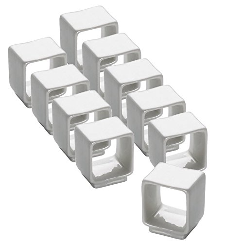 10er SET Serviettenring quadratisch/Maxwell & Williams/Serviettenhalter von Maxwell & Williams