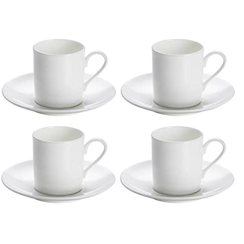 Maxwell & Williams 4er Set Espressotassen mit Untertasse Cashmere weiß von Maxwell & Williams