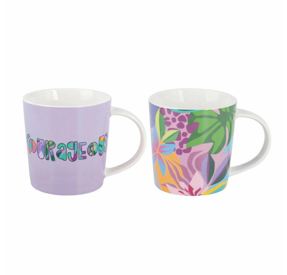 Maxwell & Williams Becher BE FIERCECourageous 2er Set 380 ml, Porzellan von Maxwell & Williams