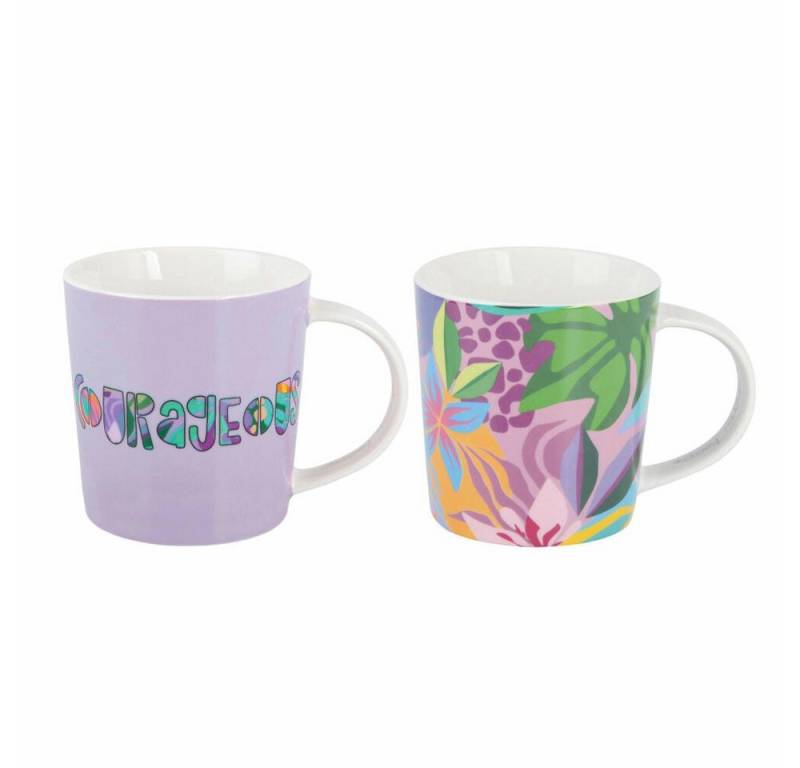 Maxwell & Williams Becher BE FIERCECourageous 2er Set 380 ml, Porzellan von Maxwell & Williams