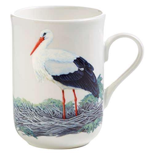 Maxwell & Williams PBW1090 Tasse 330 ml – Birds of the World – Bone China Porzellan, Geschenkbox – Storch-Motiv von Maxwell & Williams