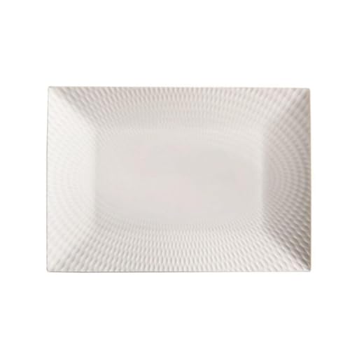Maxwell & Williams DV0175 Platte 25 x 18 cm, rechteckig Weiß mit Struktur – Serie Diamonds round – in Geschenkbox von Maxwell & Williams