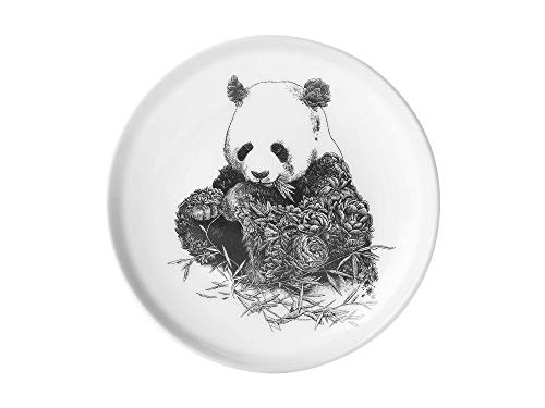 Maxwell & Williams DX0377 Marini Ferlazzo Teller Giant Panda, aus Bone China Porzellan, Schwarz, Weiß, in Geschenkbox von Maxwell & Williams