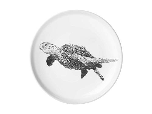 Maxwell & Williams DX0378 Marini Ferlazzo Teller Sea Turtle, aus Bone China Porzellan, Schwarz, Weiß, in Geschenkbox Maxwell & Williams DX0378 Marini Ferlazzo Teller Sea Turtle, aus Bone China Porzellan, Schwarz, Weiß, in Geschenkbox von Maxwell & Williams