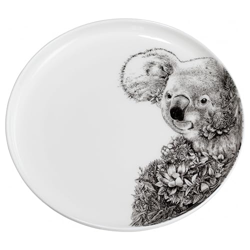 Maxwell & Williams DX0532 Teller Koala – Schwarz-weiß – 20 cm Durchmesser – Porzellan – mit Koala-Motiv, Geschenkbox von Maxwell & Williams