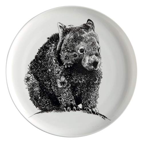 Maxwell & Williams DX0550 Teller Wombat – Schwarz-weiß – 20 cm Durchmesser – Porzellan – mit Tier-Motiv, in Geschenkbox von Maxwell & Williams
