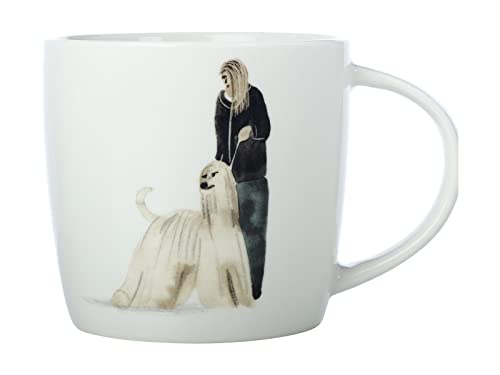 Maxwell & Williams DX1071 Kaffee-Tasse 400 ml – Serie Best Furry Friends – Porzellan mit Frau & Hund – in Geschenkbox von Maxwell & Williams