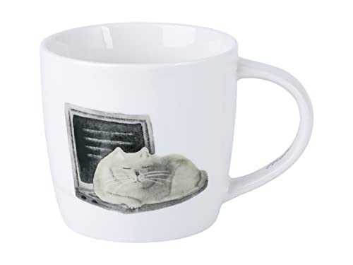 Maxwell & Williams DX1214 Kaffee-Tasse 400 ml – Serie Feline Friends – Porzellan weiß, Katze & Laptop – in Geschenkbox Maxwell & Williams DX1214 Kaffee-Tasse 400 ml – Serie Feline Friends – Porzellan weiß, Katze & Laptop – in Geschenkbox von Maxwell & Williams