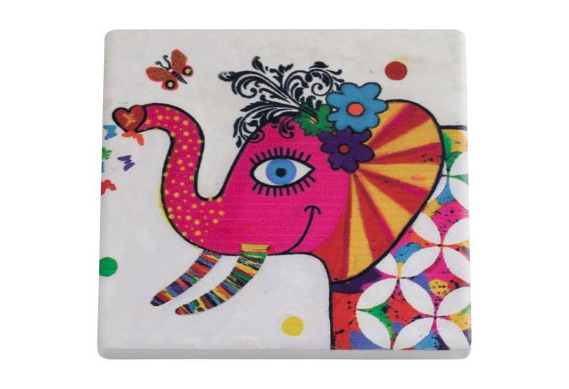 Maxwell & Williams Glasuntersetzer Keramikuntersetzer mit Kork Tier Smile Design Tassen/Becher-Unterlage, 1-tlg., 10cm Untersetzer (Tier Motiv) Keramik, Elefant -Princess von Maxwell & Williams