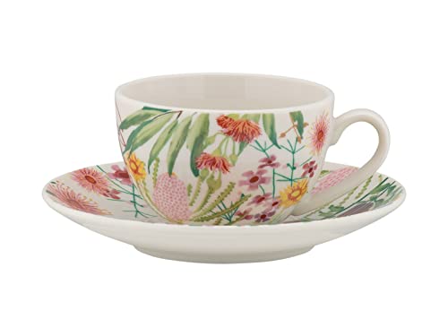 Maxwell & Williams II0195 Native Blooms Espressotasse mit Untertasse aus Porzellan, Mehrfarbig, 100 ml von Maxwell & Williams