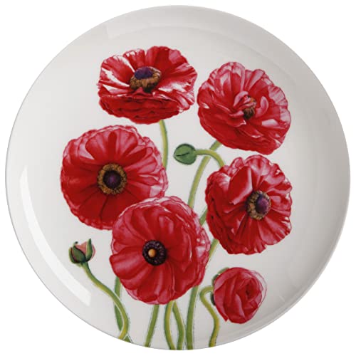 Maxwell & Williams JY0047 Teller rund Ø 20 cm – Serie Floriade – Bone China Porzellan Weiß glatt – in Geschenkbox, Blume von Maxwell & Williams